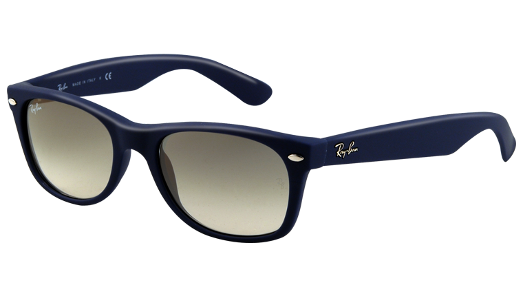 RAY-BAN NEW WAYFARER 2132 BLUE RUBBER GRADIENT GREY 52mm